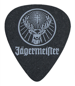 Single Color Guitar Pick Printed Samples Jagermeister Single Color Guitar Pick Printed Samples Jagermeister