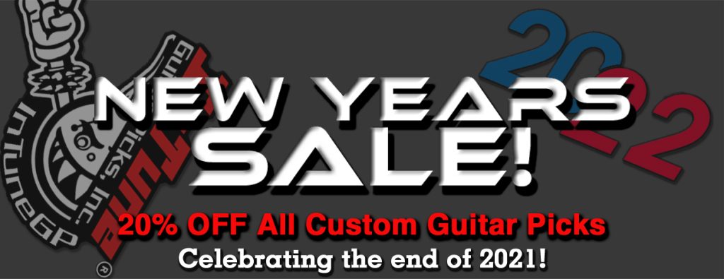 New Years Custom Guitar Pick Sale