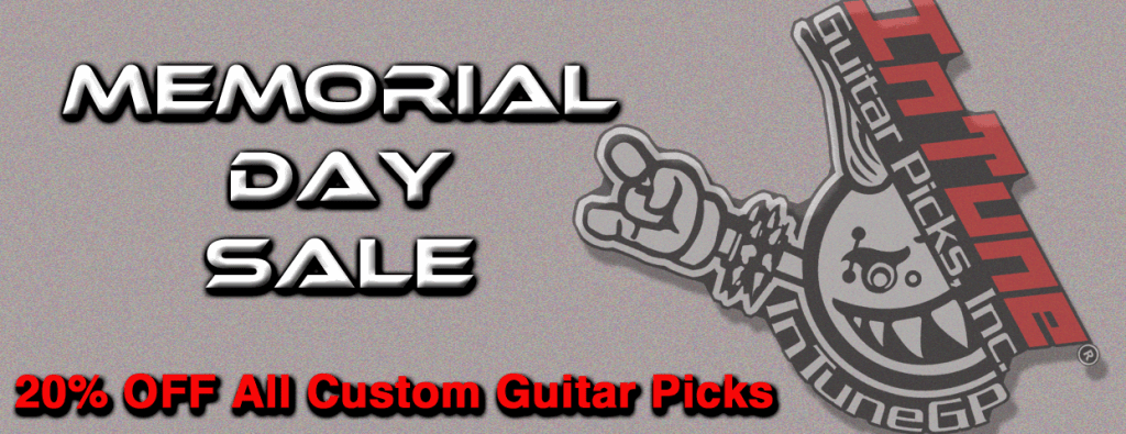 Memorial Day Guitar Pick Sale.