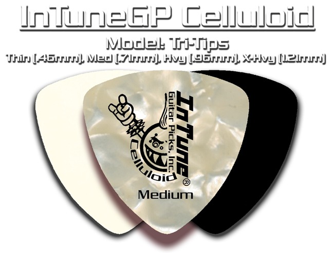 Custom Guitar Picks Celluloid Tri-Tips Products