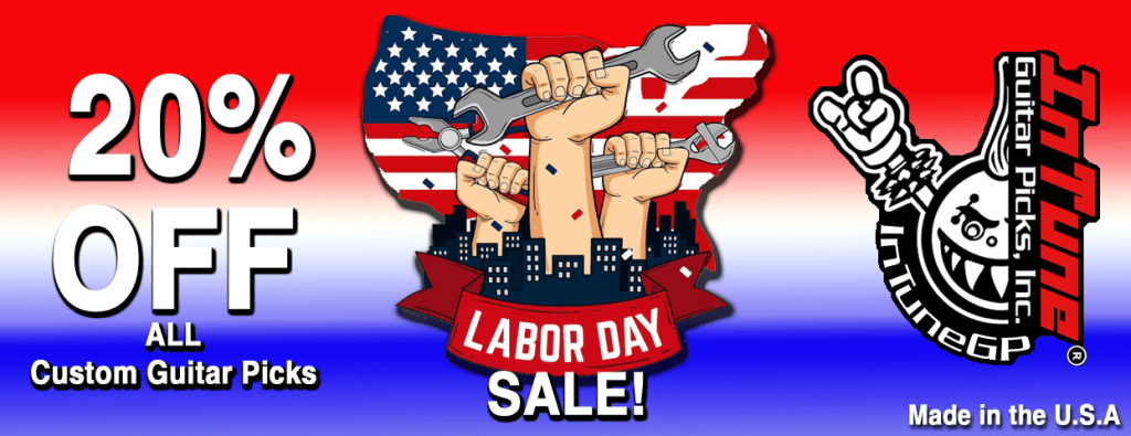 Labor Day Custom Guitar Pick Sale