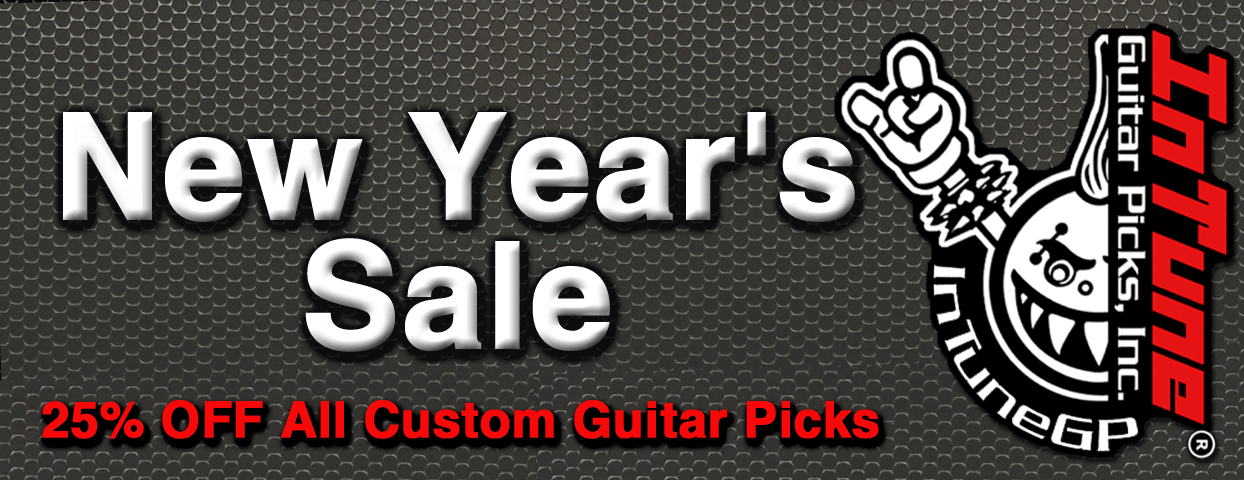 Custom Guitar Pick New Years